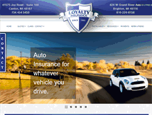 Tablet Screenshot of loyaltyinsurance.com